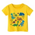 thumbnail image 1 of Hienoo Toddler Girls T-Shirt Dinosaur Print Loose Short Sleeve T Shirt Summer Casual Tshirt, 1 of 3