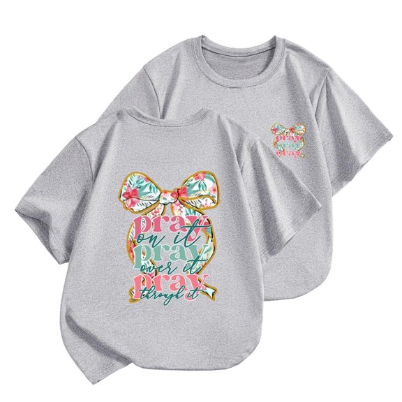 Hienoo Toddler Girls T Shirt Letter Print Short Sleeved Soft T-Shirt Summer Casual Tshirt