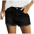 thumbnail image 1 of Hienoo Women's Denim Shorts Casual Versatile Jeans Shorts with Pockets, Sizes S-XL, 1 of 8