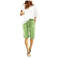 thumbnail image 1 of Hienoo Women's High Waisted Bermuda Shorts Lightweight Casual Pull On Shorts, Sizes S-5XL, 1 of 2