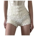 thumbnail image 1 of Hienoo Women's Lace Shorts Juniors High Rise Layer Bloomers, Sizes S-XL, 1 of 3