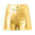 thumbnail image 1 of Hienoo Women's Leather Shorts High Rise Tight Hotpants Shorts for Clubwear Dance, Sizes S-XL, 1 of 3