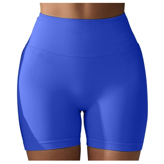 Hienoo Women's Seamless Yoga Shorts Comfy Workout Running Gym Shorts, Sizes S-L
