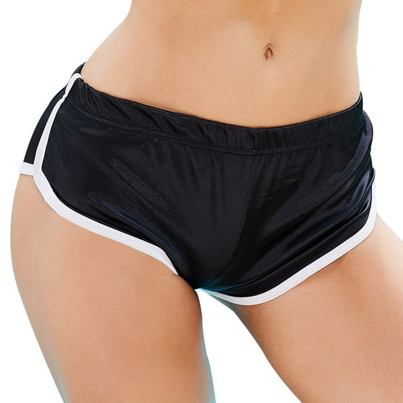 Hienoo Women's Sexy Hotpants Shorts Retro Sports Yoga Gym Running Fitness Shorts, Sizes S-XXL