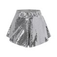 thumbnail image 1 of Hienoo Women's Sparkly Sequins High Waist Shorts for Stage Performance Dancing, Sizes S-XL, 1 of 5