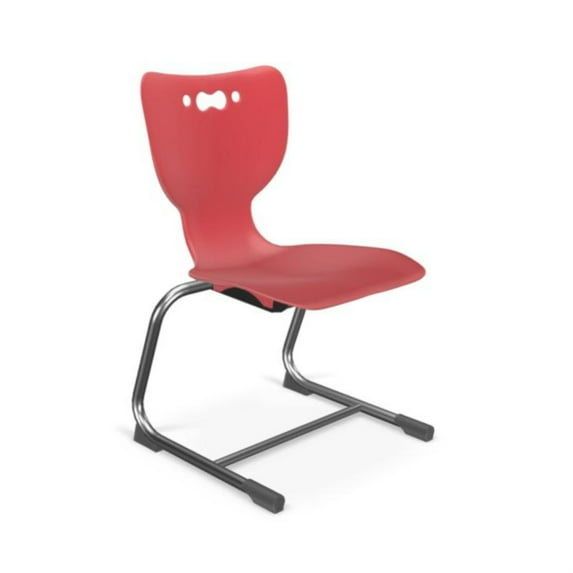 MooreCo Hierarchy Cantilever School Chair, 5 Pack-Red-31.5"H x 19.3"W x 18.5"D