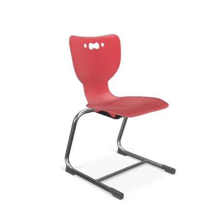MooreCo Hierarchy Cantilever School Chair, 5 Pack-Red-33.5"H x 19.3"W x 19.5"D