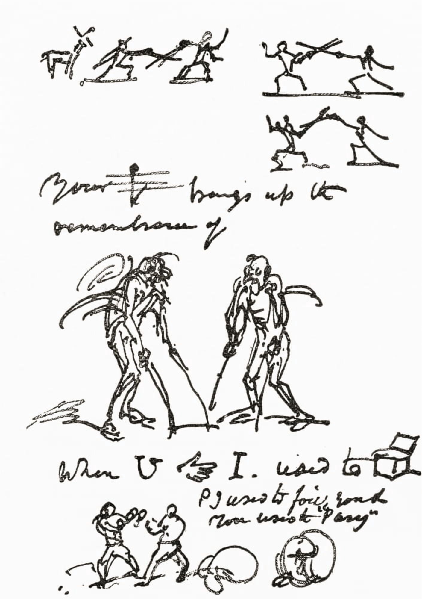Hieroglyphic letter written by George Cruikshank to Mr Parry George Cruikshank 1792 Canvas Art - Ken Welsh Design Pics (22 x 32)
