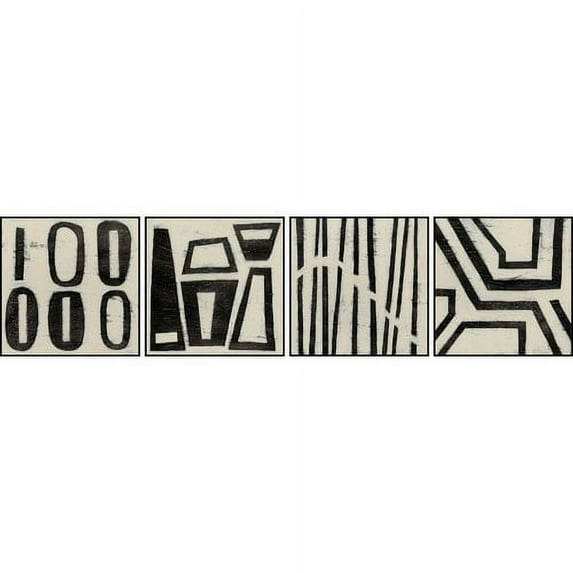 Hieroglyphs Quadriptych