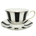 thumbnail image 1 of CTIRCHIU Extra Fine Porcelain Mug Coffee Cup Saucer Set Black Ceramic 1Set European Style, 1 of 11