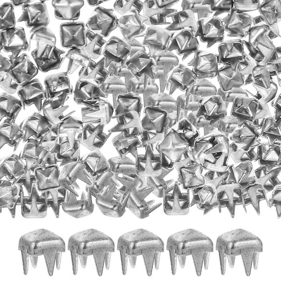 CTIRCHIU 1000 Pcs Silver Metal Claw Studs for Sewing Fasteners Decorative DIY Projects
