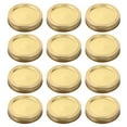thumbnail image 1 of Hieromout 12 Sets Canning Jar Lids Type Jar Lid Cap Rings Set Reusable Canning Lid Cover Tinplate Regular Mouth Jar Lids for Home Kitchen Golden, 1 of 11