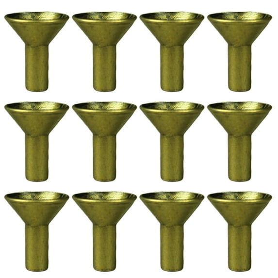 CTIRCHIU Hieromout 12pcs Golden Metal Backflow Incense Holder Smoke Flowing Down Effect for Home Aromatherapy