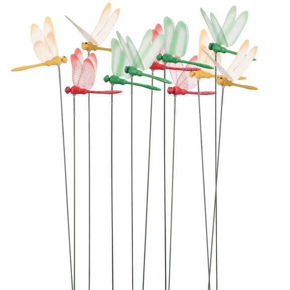 CTIRCHIU Realistic Small Dragonfly Decoration, Handmade Dragonfly Craft Ornaments for Garden, Home, Living Room, Outdoor Decor
