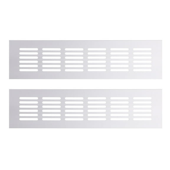 CTIRCHIU Wall Ventilation Grille 2Pcs Furniture Air Vent Aluminum Silver for Shoe Closet Use and Ventilation