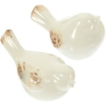 Hieromout Set of 2 Ceramic Bird Figurines Abstract Sculptures Modern Home Tabletop Decor Ornaments