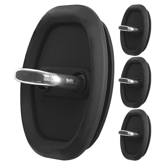 CTIRCHIU Minimalist Design 4pcs Car Door Lock Covers Latch Protector Noise Reduction Black