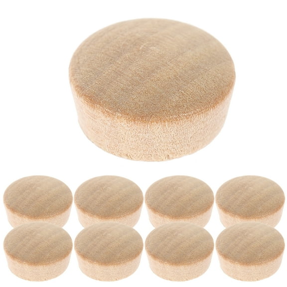 CTIRCHIU Wood Plugs Beige Furniture Accessories Woodworking Projects 50Pcs 1.35X0.53X0.26In