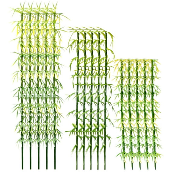 CTIRCHIU Green Plastic Faux Mini Bamboo 50Pcs for Model Trains Dioramas Realistic