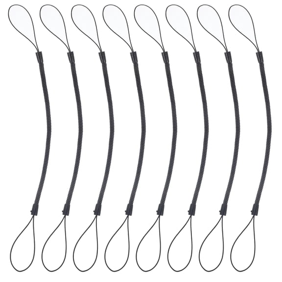 CTIRCHIU Black Stylus Pens with Retractable Elastic Wrist Strap Lanyard and Spring Rope Pen Tether