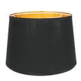 thumbnail image 1 of Hieromout Cloth Lamp Shade Detachable Burlap Lamp Shade E27 Base Light Fixture Covers Drum Lampshade for Home Desk Nightstand Light Bedroom Living Room ( Black, 11.79X9.82X7.86 inch ), 1 of 11