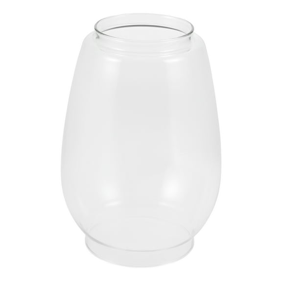 Cabilock Vintage Glass Lamp Shade Replacement for Kerosene Lanterns, Clear Hurricane Globe, Easy-to-Install Round Chimney for Outdoor Oil Lamps