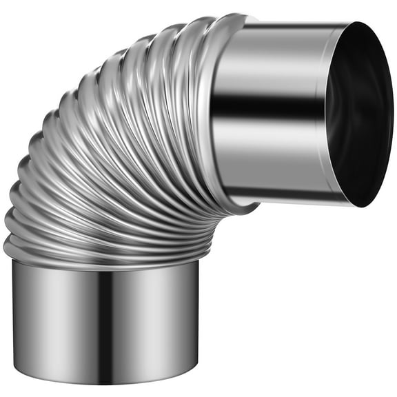 CTIRCHIU Stainless Steel Elbow Chimney Flue for Stove Silver