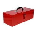 thumbnail image 1 of CTIRCHIU 1Pack Portable Tool Box Chest Iron Sheet Red Storage Case for Tools, 1 of 10