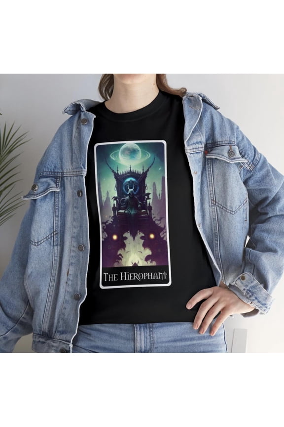 Hierophant Tarot Card Unisex COLORS T-Shirt Small Medium Large XL 2XL 3XL 4XL 5XL Alternative Apparel Gothic Psychic Witch Halloween Gift (S)