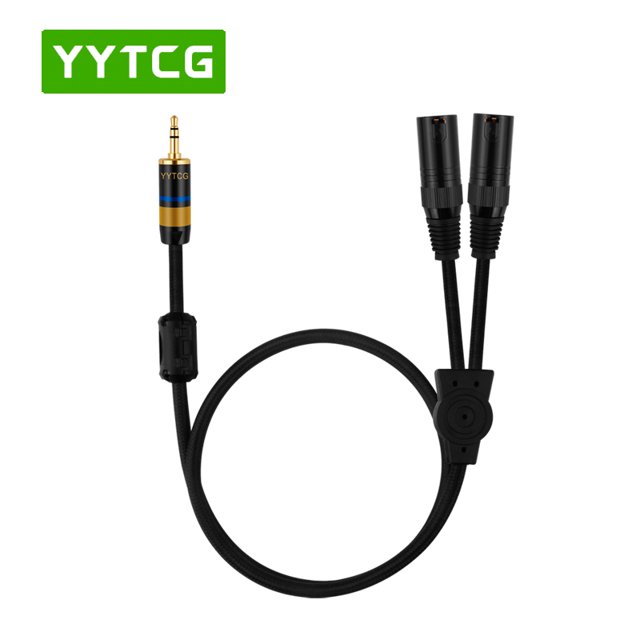 Hifi Audio Cable Mini Jack 3.5mm to 2 XLR 3 Pin for PC Headphone Amp