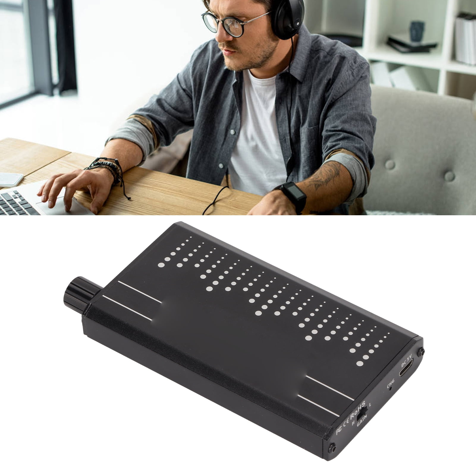 Hifi Headphone , Portable Headphone Amps 3.5Mm Cable Input Out Two