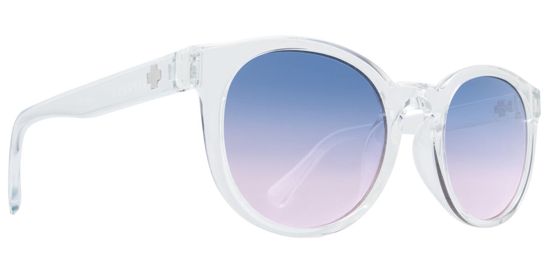 Spy Optics Hi-Fi Clear Round Women's Sunglasses with Double Gradient Lens - 673512183892