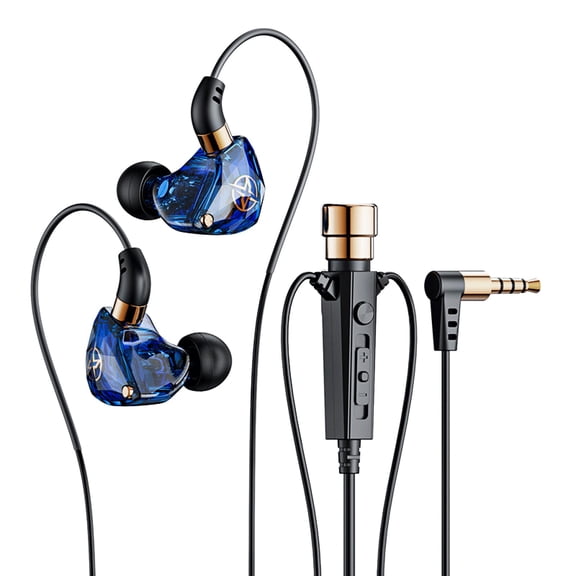 Wired Headset for Mobile Phones - HiFi 35mm Earphones with Microphone for Clear Audio Streaming Karaoke and Podcasts
