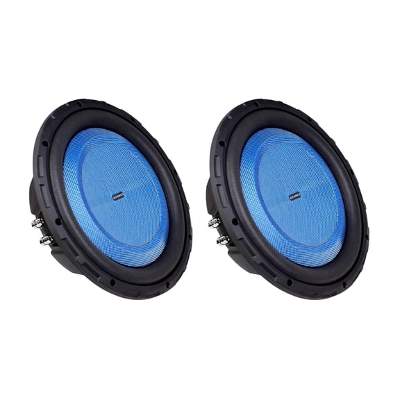 Hifonics 2 Pack ELITE 12 Shallow Subwoofer Dual Voice Coil Audio Speaker, 600W