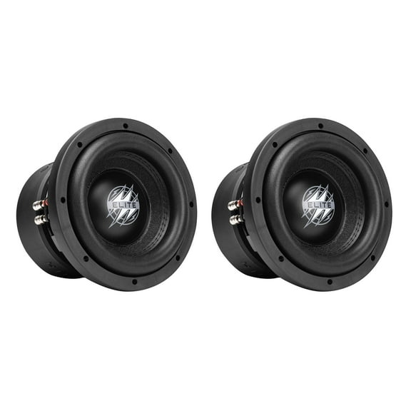 Hifonics 2 Pack ELITE 8" 2 Ohm Subwoofer, Dual Voice Coil Audio Speaker, 1200W