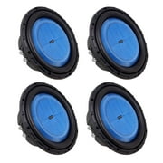 Hifonics 4 Pack ELITE 10  Shallow Subwoofer Dual Voice Coil Audio Speaker, 600W