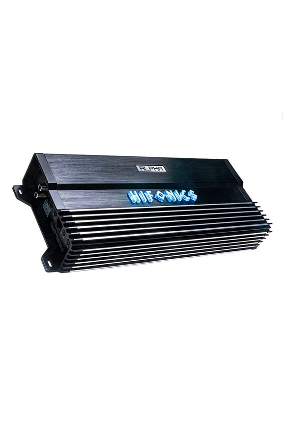 Hifonics Alpha A2000.1D Amplifier 2000 Watt, Super Class D, Mono, Auto on, Nickel Plated, Remote Control, Aluminum Heat Sink