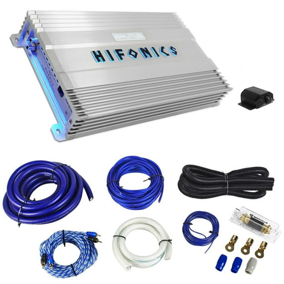 Hifonics BG-2200.1D BRUTUS Gamma 2200w Mono Car Audio Amplifier+Amp Kit