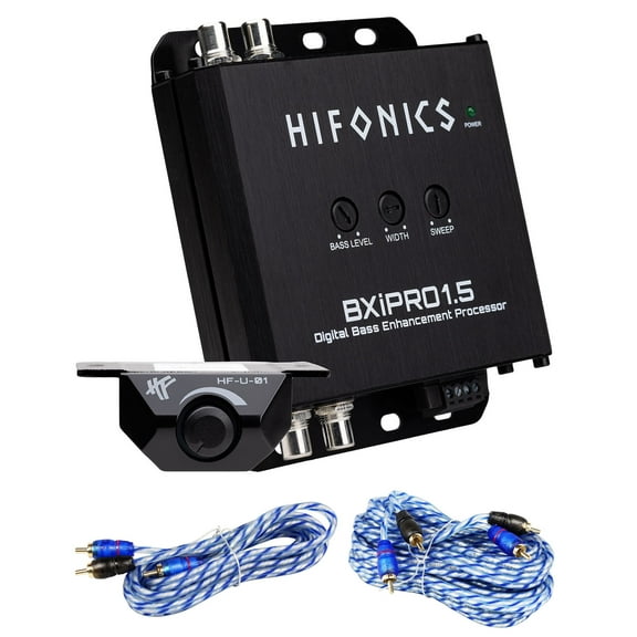 Hifonics BXIPRO1.5 Digital Bass Enhancement Processor+(2) RCA Cables