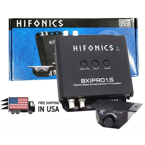 Hifonics BXipro1.5 Digital Brutus Epicenter Mega Bass Enhancement Processor Bundle