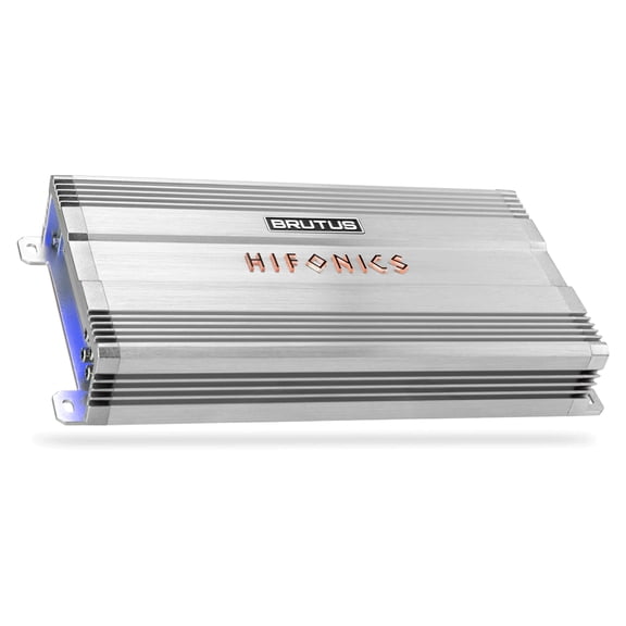 Hifonics Brutus BG 1000 Watt 2 Channel Amplifier with Built-In UV Meter, Silver