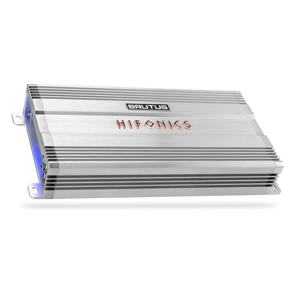 Hifonics Brutus BG 1100 Watt 4 Channel Amplifier with Built-In UV Meter, Silver