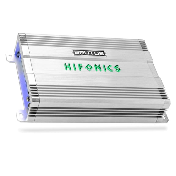 Hifonics Brutus BG 520 Watt 4 Channel Amplifier with Built-In UV Meter, Silver