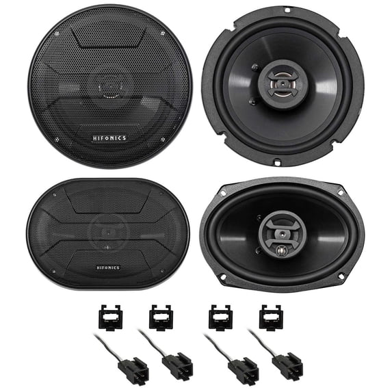 Hifonics Front+Rear Factory Speaker Replacement Kit For 1995-2000 Dodge Avenger