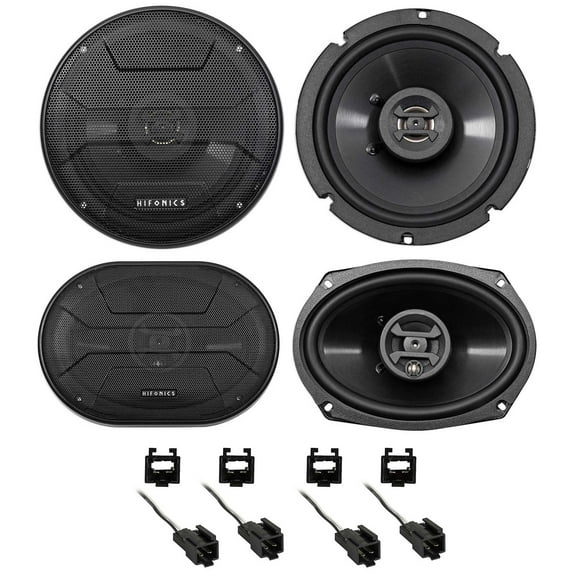 Hifonics Front+Rear Factory Speaker Replacement Kit For 2001 Chrysler Sebring