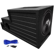 Hifonics HFX12D4 12 Subwoofer+Vented Bed Lined Center Console Sub Box Enclosure