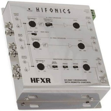 Hifonics - 2- or 4-Channel Electronic Crossover for Select Aftermarket Vehicle Stereo Systems - Black