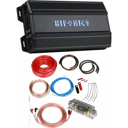 Hifonics ZD-1350.4D 1350 Watt RMS Class-D 4-Channel Car Amplifier + 0 Gauge Amp Kit