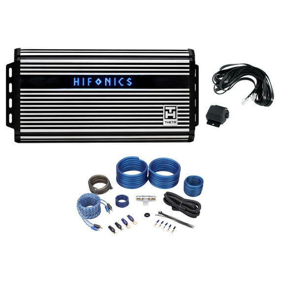Hifonics ZTH-2225.1D Zeus 2200w Mono Class D Compact Car Audio Amplifier+Amp Kit