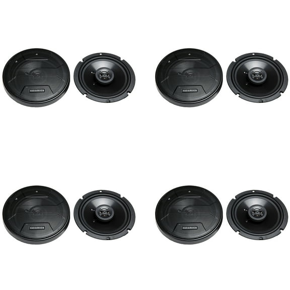 Hifonics Zeus ZS65CXS 6.5 Inch 3 Way 300 Watt Coaxial Speakers, (8 Pack)